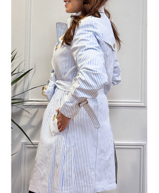 GABARDINA NAVY CELESTE