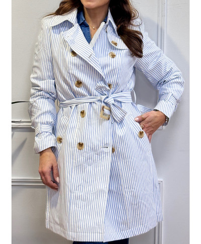 GABARDINA NAVY CELESTE