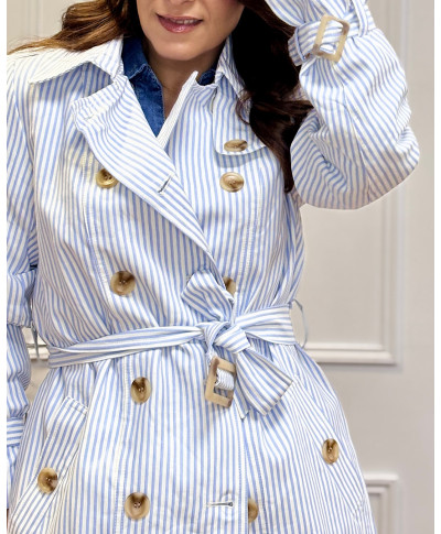 GABARDINA NAVY CELESTE