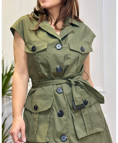 VESTIDO SAFARI VERDE