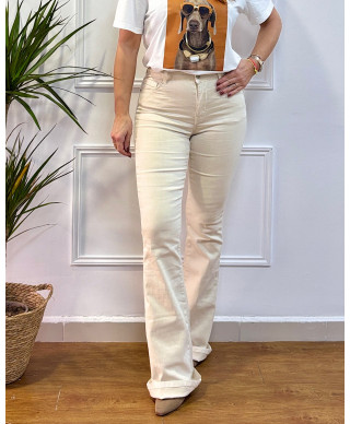 PANTALON CAMPANA BEIGE
