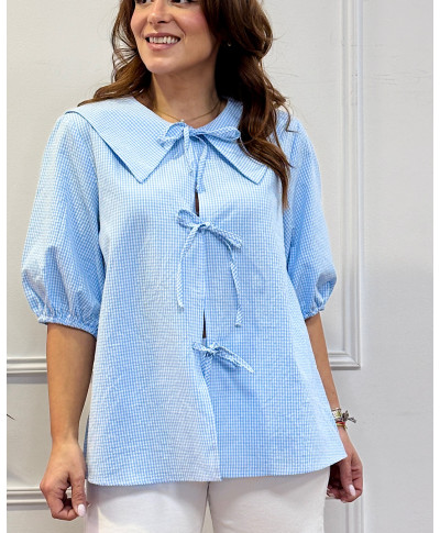 BLUSA NICOLETTA AZUL