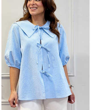 BLUSA NICOLETTA AZUL