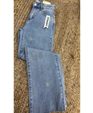 PANTALON BORDADO FLOWER