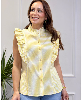 CAMISA DE RAYAS CANDELA AMARILLA