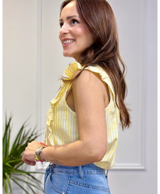 CAMISA DE RAYAS CANDELA AMARILLA