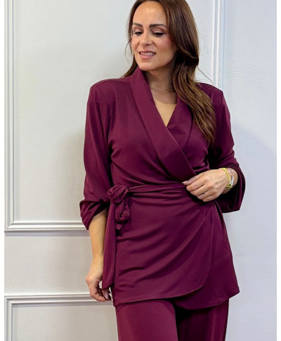 CHAQUETA MICAELA BERENJENA