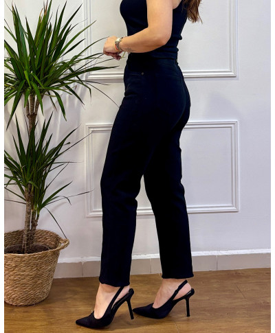 PANTALON MOM NEGRO