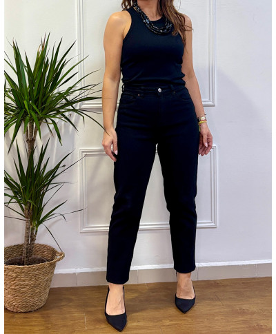 PANTALON MOM NEGRO
