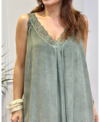 VESTIDO LENCERO VERDE