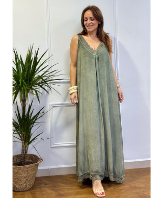 VESTIDO LENCERO VERDE