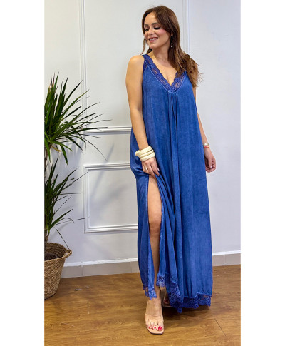 VESTIDO LENCERO AZUL