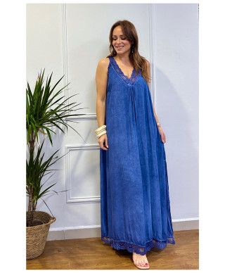 VESTIDO LENCERO AZUL