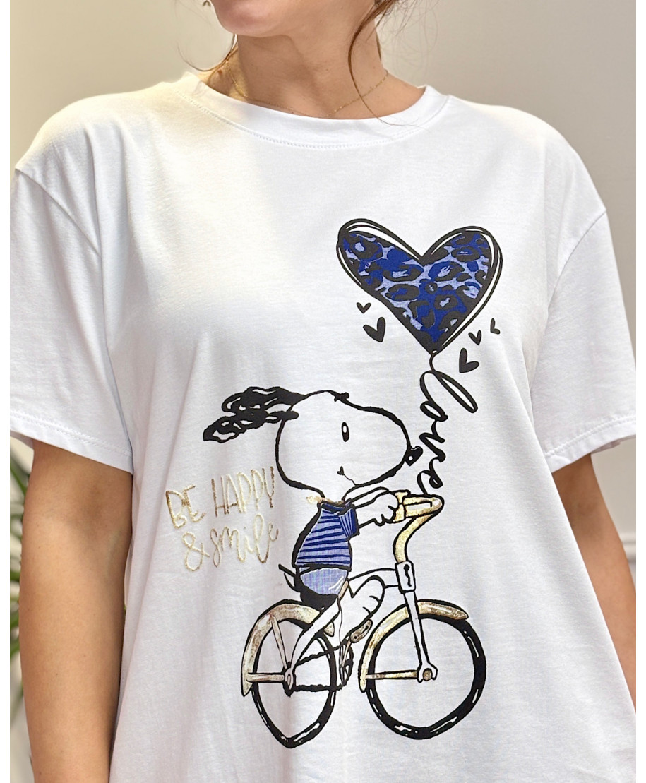 CAMISETA SNOOPY AZUL