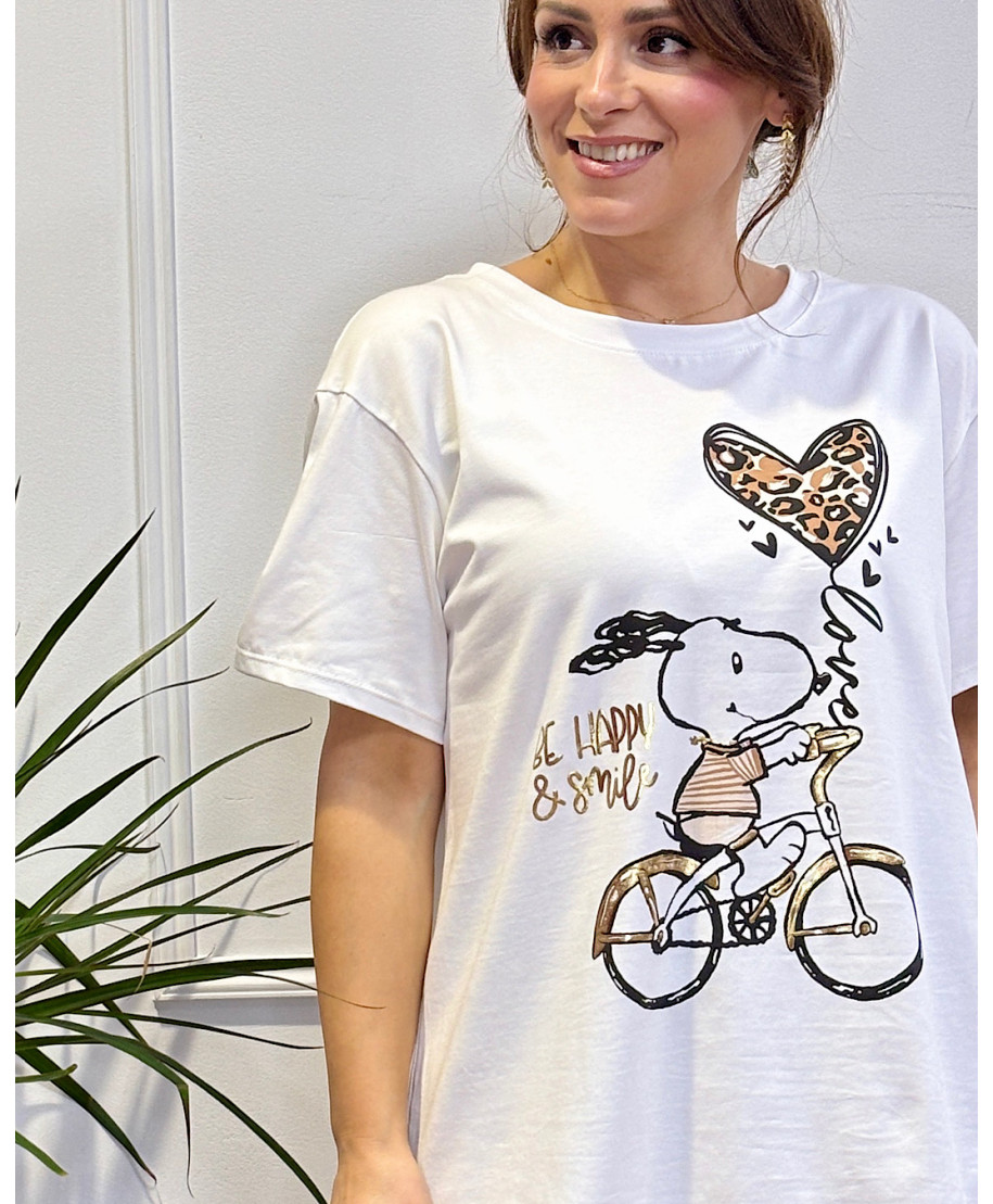 CAMISETA SNOOPY BEIGE
