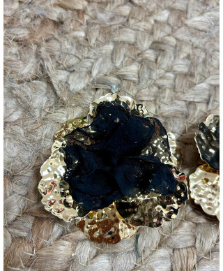 PENDIENTES FLOR NEGRA