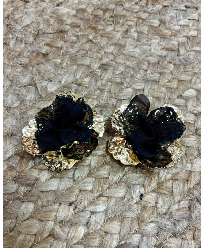 PENDIENTES FLOR NEGRA
