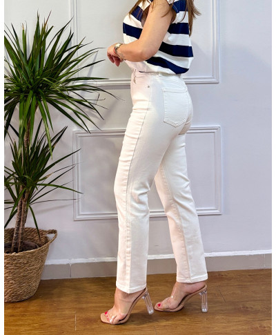 PANTALON MOM BLANCO
