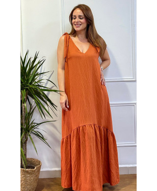 VESTIDO ROMA TEJA