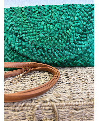 BOLSO DE RAFIA MABEL VERDE