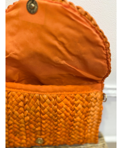 BOLSO DE RAFIA MABEL NARANJA