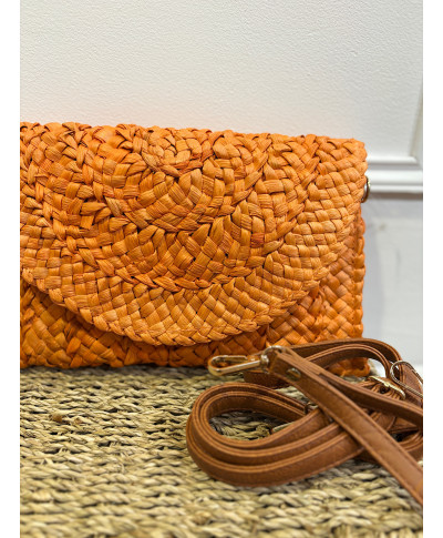 BOLSO DE RAFIA MABEL NARANJA