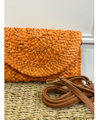 BOLSO DE RAFIA MABEL NARANJA