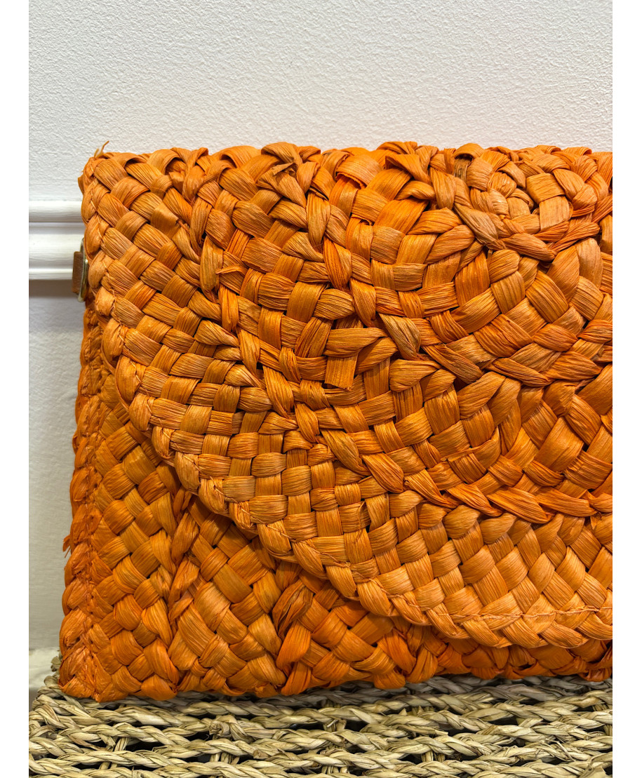 BOLSO DE RAFIA MABEL NARANJA