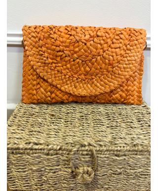 BOLSO DE RAFIA MABEL NARANJA