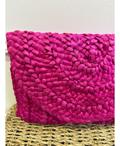 BOLSO DE RAFIA MABEL ROSA