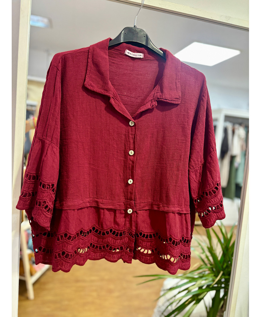 CAMISA BELINDA BURDEOS