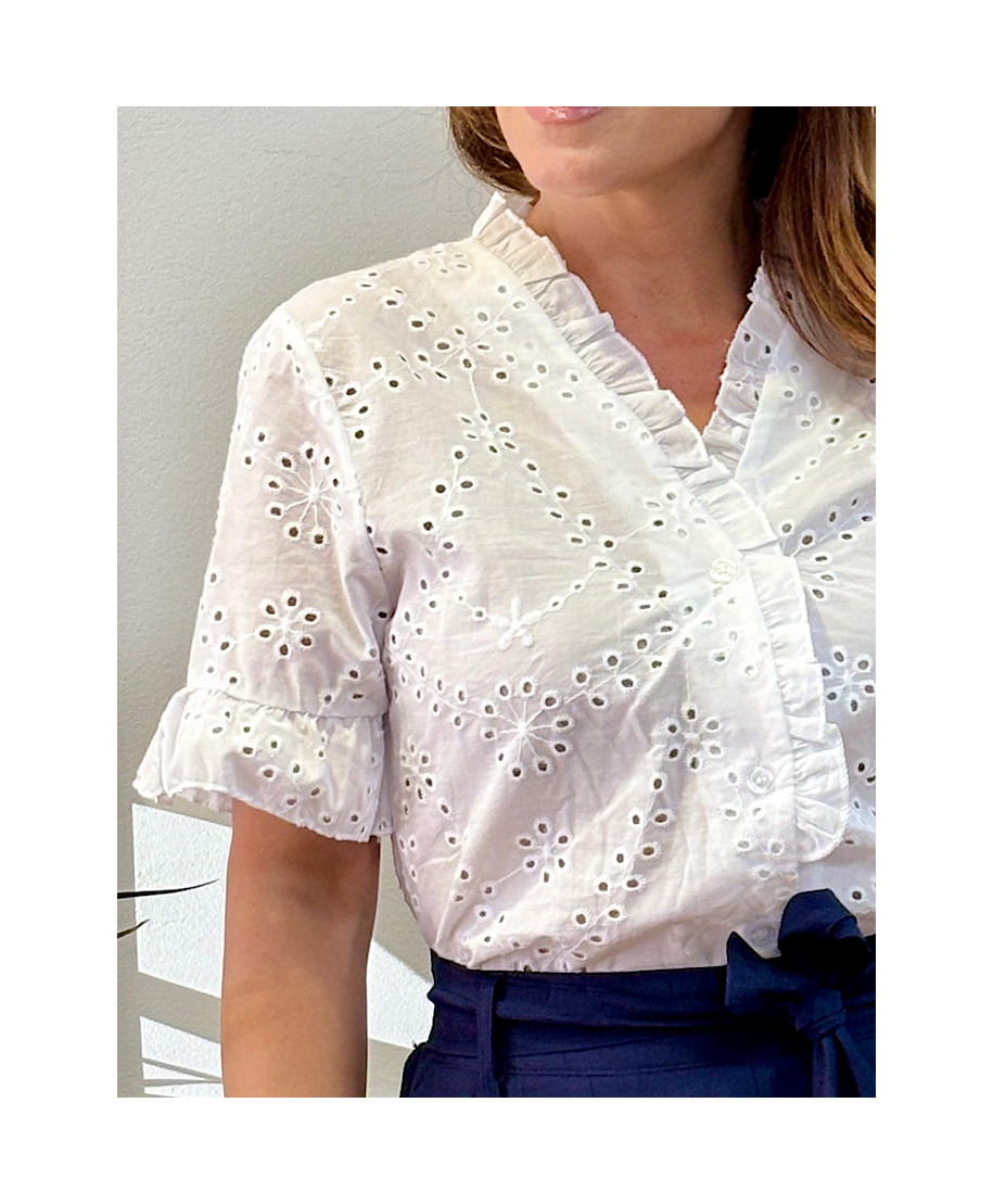 CAMISA PERFORADA BIANCA