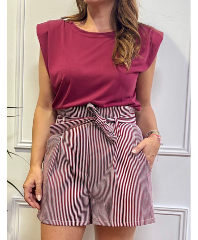 PANTALON DE RAYAS BERENJENA