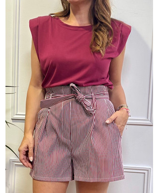 PANTALON DE RAYAS BERENJENA