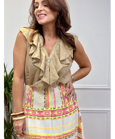 BLUSA CECILIA CAMEL