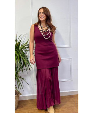 VESTIDO SERENA BURDEOS
