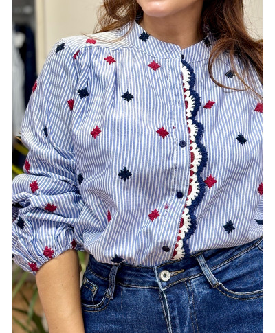 CAMISA RAYAS MEDITERRANEAS