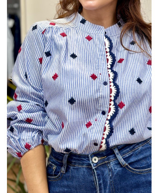 CAMISA RAYAS MEDITERRANEAS