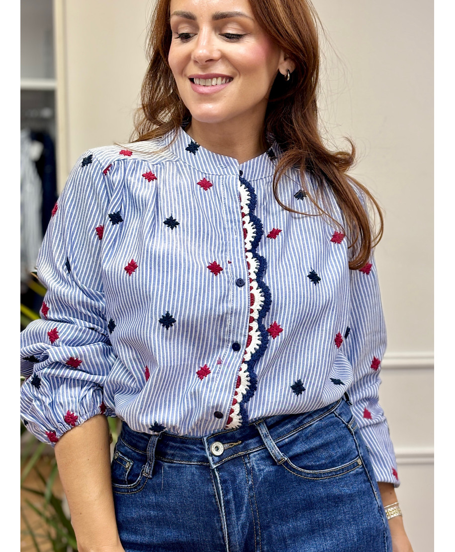 CAMISA RAYAS MEDITERRANEAS
