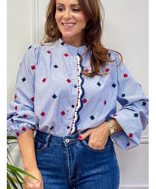 CAMISA RAYAS MEDITERRANEAS