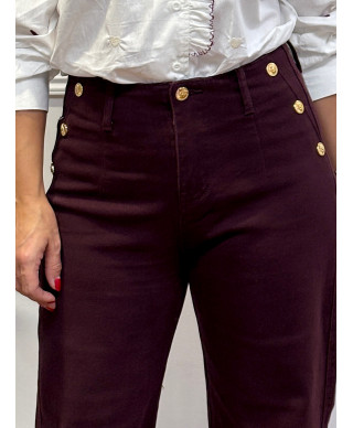 pantalon burdeos