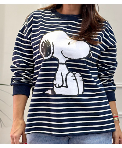 SUDADERA RAYAS SNOOPY