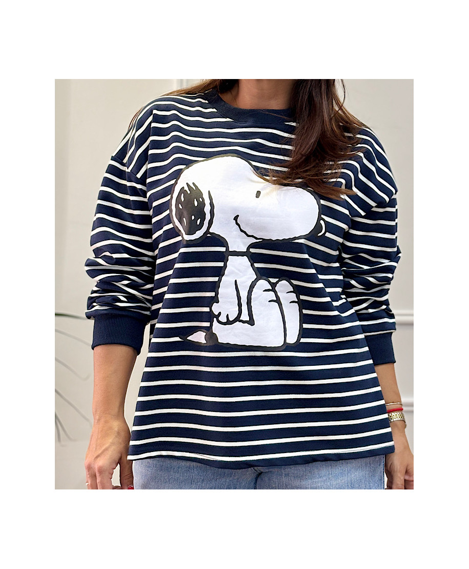SUDADERA RAYAS SNOOPY
