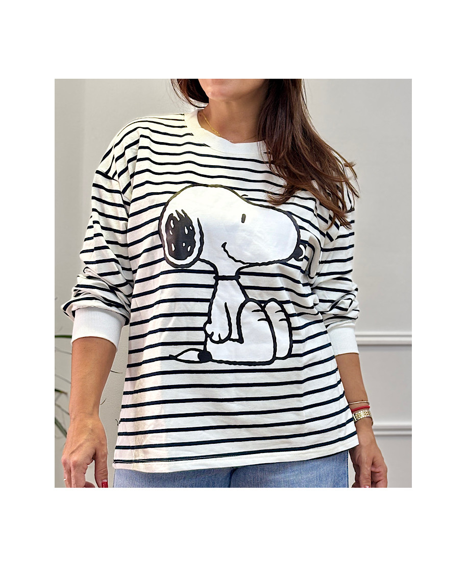 SUDADERA RAYAS SNOOPY