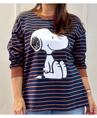 SUDADERA RAYAS SNOOPY