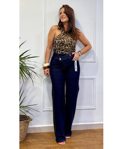 JEANS WIDE LEG TACHUELAS