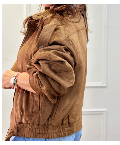 CHAQUETA OVERSIZE ANTE CAMEL