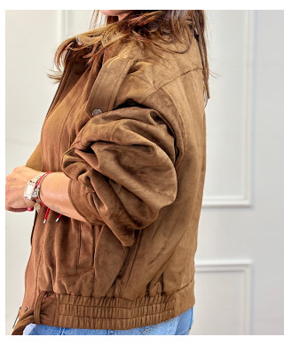 CHAQUETA OVERSIZE ANTE CAMEL