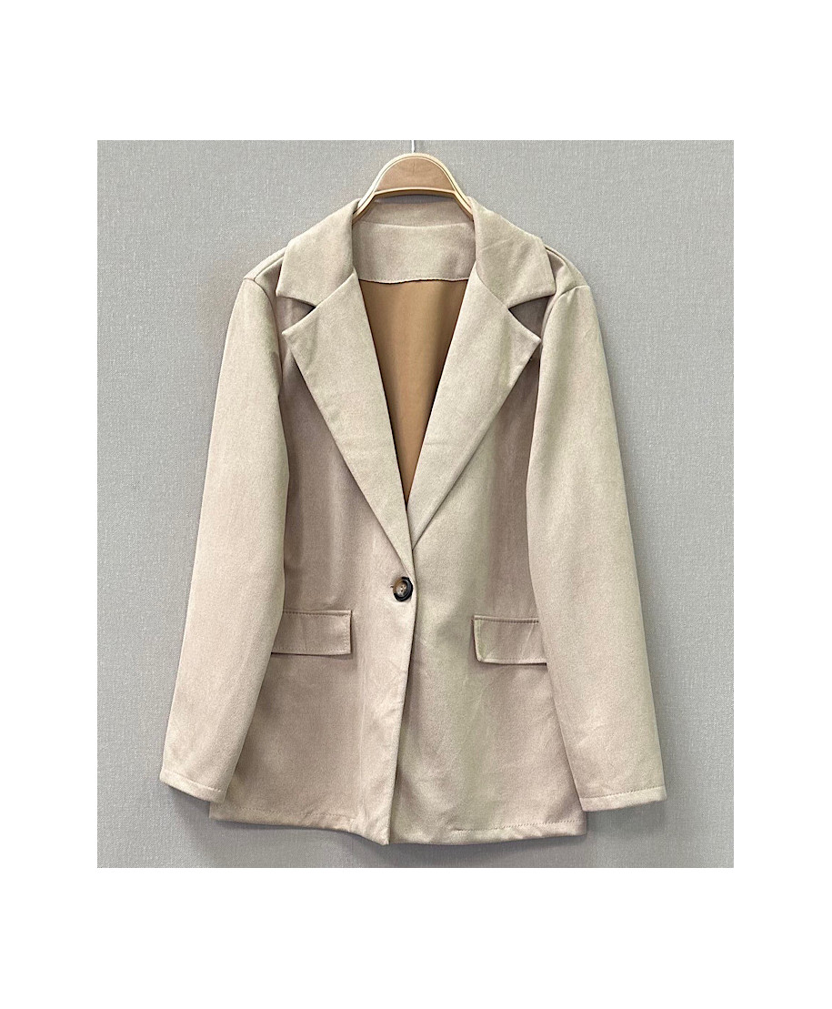 BLAZER BEIGE ANTE CORTE CLASICO
