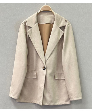 BLAZER BEIGE ANTE CORTE CLASICO